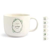 H&h Juego de 6 tazas jumbo New Bone china decoración botanic cc350