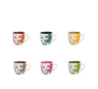 H&H - Juego de 6 tazze caff indio Summer assortite cc 100