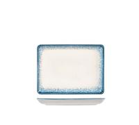 H&H Júpiter Plato Porcelana, 17X23Cm, Azul Y Marfil