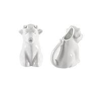 H&H Lattiera Mucca In Porcellana Bianca Cc50
