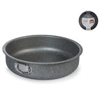 H&H Molde De Pastel Gris Piedra Con Aluminio Con Antiadherente Diámetro 28