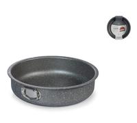 H&H Molde De Pastel Gris Piedra De Aluminio Con Antiadherente Diámetro 24