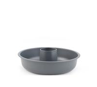 H&H Molde para rosquillas Deli Chef de 26 cm de aluminio con revestimiento antiadherente - Color gris - Molde para bizcochos y tartas - Lavable en lavavajillas - Ideal también para uso profesional