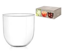 4X Paquete De 6 Vasos De Vidrio Modelo DROP Ideal Para Agua De CC 380