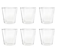 H&H Paquete 6 Vasos De Vidrio Borosilicato Transparente 31,5 cl