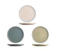 H&H Pearl - Juego de 4 platos de postre, porcelana, surtidos, 19 cm