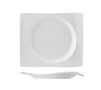 H&H Piatto Rettangolare In Porcellana, 25X21,5 Cm, Bianco