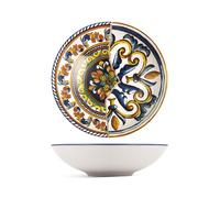 H&H Positano Juego de 6 Platos Hondos, Gres, 20 Cm