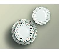 H&H Servicio de mesa Ala 18 Piezas, Ginko, Porcelana