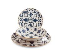 H&H Servicio De Mesa Beatriz De 18 Piezas En Stoneware Decorado