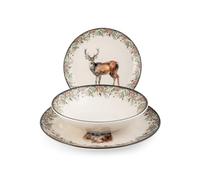 H&h servizio tavola natalizio 18 pezzi montana