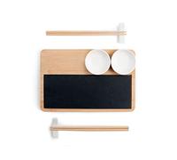 H&H Set 10 Pezzi Sushi Ardesia E Bambu Cm 30X20