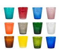 H&H Set 12 Bicchieri Vetro Giada New Colore Cl28