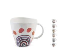 H&h set 12 mug boho assortite cc375