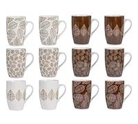 H&H Set 12 Mug Michelle In New Bone China Assortiti Cc350