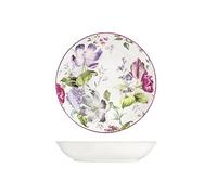 H&H Set 12 Piatti Fondi Madam In Porcellana Cm 21