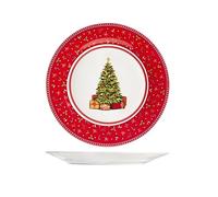 H&h set 12 piatti piani natalizi classy xmas cm 27