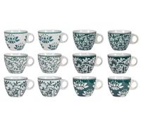 H&h set 12 tazze t grace in new bone china assortito cc230