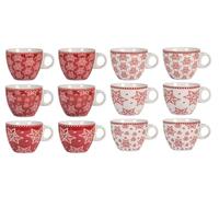 H&h set 12 tazze t in new bone china decoro grace cc230