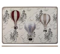 H&H Set 2 Tovagliette In Sughero Decoro Mongolfiere Cm 43x28
