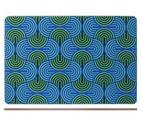 H&H Set 2 Tovagliette In Sughero Decoro Spirale Cm 43x28