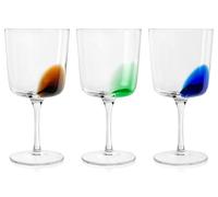 H&H Set 3 Calici Poetry Colori Assortiti Cl39