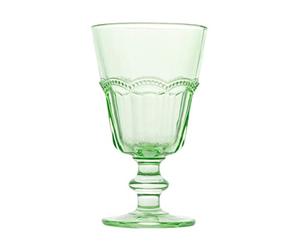 H&H Set 4 Calici In Vetro Flamingo Verde Cl18