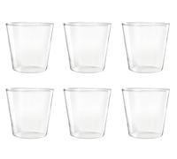 H&H Set 6 bicchieri borosilicato trasparenti 315 cc