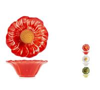 H&H Set 6 Ciotoline Fiore in Ceramica Cm 16