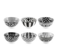 H&H Set 6 Ciotoline Mirage In Porcellana Cm 12,5