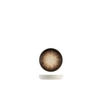 H&H -Eclipse - Juego de 6 platos de porcelana de alta calidad, diámetro de 10 cm, marrón, platos de presentación, platos para aperitivos, platos profesionales para ho.re.ca