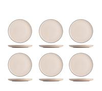 H&H Set 6 Piatti Frutta Pearl Cm19 Avorio