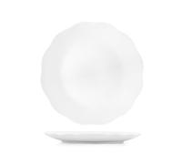 H&H Set 6 Piatti Piani Festonato In Porcellana Cm 27