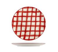 H&H set 6 piatti piani natalizi Check cm 26
