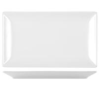 H&H Set 6 Piatti Rettangolari Osaka In Stoneware Bianco Cm 25X15
