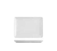 H&H Set 6 Piatti Rettangolari Pearl Bianco Cm20X27