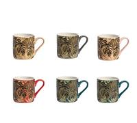 H&h set 6 tazze caff botanical winter assortite cc 110