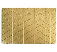 H&H Set 6 Tovagliette In Abs E Alluminio Colore Oro Cm43X28