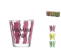 H&H Set De 3 Vasos Mammy En Vidrio Decorado 25 cl
