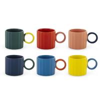 H&H - Set de 6 tazas de café Selight, new bone china 110 ml, elegantes, delicadas y aptas para uso diario