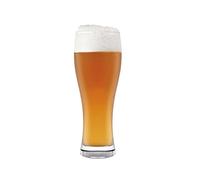 H&H - Set de 6 vasos de cerveza, multiusos, tipo alemán, Weizen, cristal, 330 ml