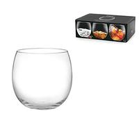 H&H - Set de 6 Vasos de Licor Bubbly - 160 ml - Vidrio Transparente con Diseño Redondeado - Base Estable - Estilo Moderno y Funcional