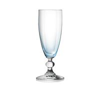 H&H Splendor Juego Cálices Flûte, Vidrio, Azul, 17.5 cl, 6 Piezas