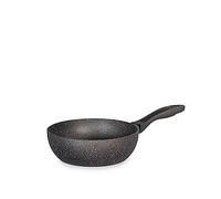 H&H Stone Grey Wok de aluminio con revestimiento antiadherente Stone, 20 cm, inducción