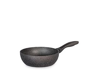H&H Stone Grey Wok de aluminio con revestimiento antiadherente Stone, 20 cm, inducción