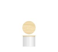 H&H Tarro De Vidrio Borosilicato Estriado Con Tapa De Madera De Bambú Lt 0,75
