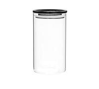 H&H Tarro de vidrio de borosilicato, con tapa hermética de plástico, gris ahumado, cc1100