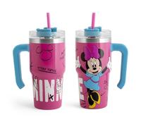 H&H Taza térmica de acero inoxidable con pajita Minnie Comeback - 600 ml, mantiene bebidas calientes y frías, diseño icónico
