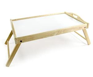 H&H Vassoio In Legno Con Gambe Pieghevoli Cm56X35