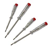 H+H Werkzeug 45200 45500 Vde 45200/45500 - Juego De Comprobadores De Tensión Y Fases (Hasta 250 V, 4 Piezas) (2X 45200 / 2X 45500) Gs Examinadas 0680 Transparente/Rojo, 2X 140 Mm / 2X 190 Mm